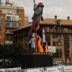 El monumento a la Sardina, preparado para ser quemado Entierro de la Sardina Murcia
