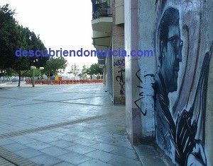 Jose Maria Parraga graffiti Murcia Un graffiti con el pintor Párraga por protagonista