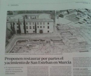 yacimiento de San Esteban Murcia ABC 300x251 El yacimiento de San Esteban, noticia de nivel nacional